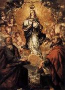 unknow artist Virgin of the Immaculate Conception with Sts Andrew and John the Baptist Sweden oil painting artist